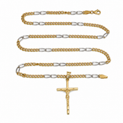 Collana con ciondolo - 18 carati Oro giallo, Oro bianco - Made in Italy - Handmade