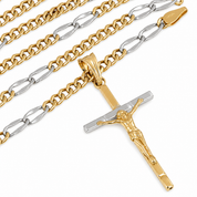 Collana con ciondolo - 18 carati Oro giallo, Oro bianco - Made in Italy - Handmade