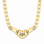 Collana - 18 carati Oro bianco, Oro giallo - 0.05ct. tw. Diamante (Naturale) - Made in Italy