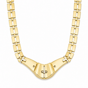 Collana - 18 carati Oro bianco, Oro giallo - 0.05ct. tw. Diamante (Naturale) - Made in Italy