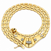 Collana - 18 carati Oro bianco, Oro giallo - 0.05ct. tw. Diamante (Naturale) - Made in Italy