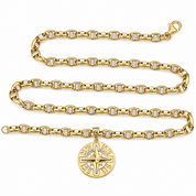 Collana con ciondolo - 18 carati Oro giallo, Oro bianco - Made in Italy - Handmade