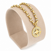 Collana con ciondolo - 18 carati Oro giallo, Oro bianco - Made in Italy - Handmade