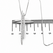 Collana con ciondolo - 18 carati Oro bianco - 0.24ct. tw. Diamante (Naturale) - Made in Italy - Handmade