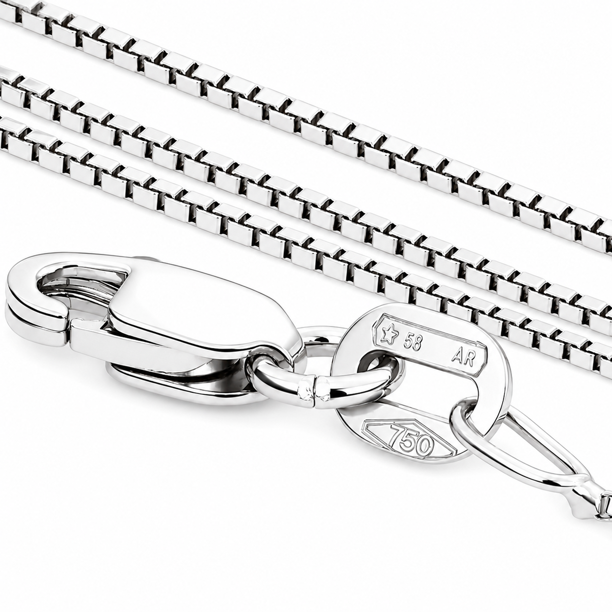 Collana con ciondolo - 18 carati Oro bianco - 0.24ct. tw. Diamante (Naturale) - Made in Italy - Handmade