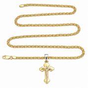 Collana con ciondolo - 18 carati Oro giallo, Oro bianco - Made in Italy - Handmade