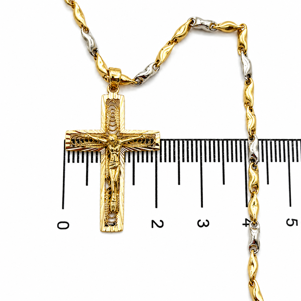Collana con ciondolo - 18 carati Oro giallo, Oro bianco - Made in Italy - Handmade