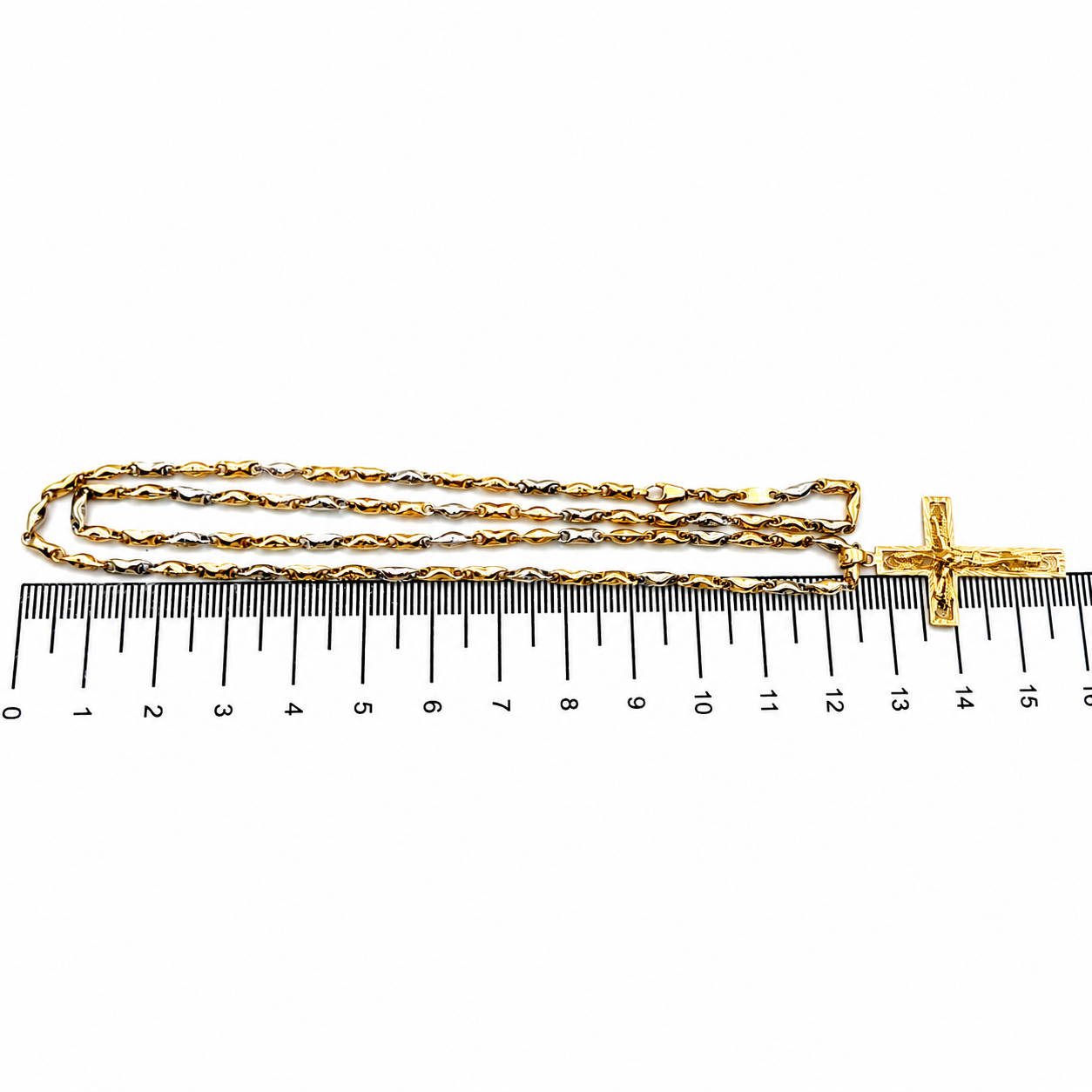 Collana con ciondolo - 18 carati Oro giallo, Oro bianco - Made in Italy - Handmade