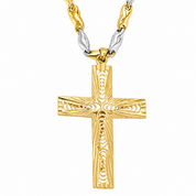 Collana con ciondolo - 18 carati Oro giallo, Oro bianco - Made in Italy - Handmade