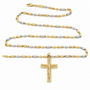 Collana con ciondolo - 18 carati Oro giallo, Oro bianco - Made in Italy - Handmade