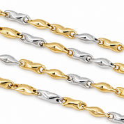 Collana con ciondolo - 18 carati Oro giallo, Oro bianco - Made in Italy - Handmade