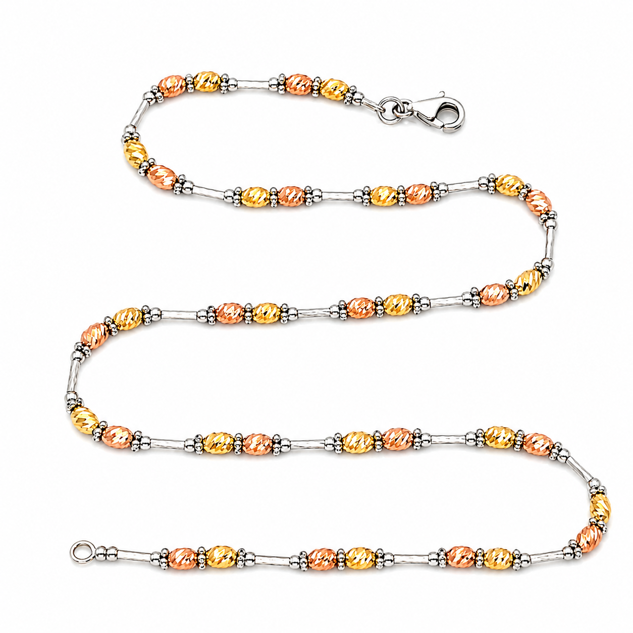 Collana - 18 carati Oro giallo, Oro bianco, Oro rosa - Made in Italy - Handmade