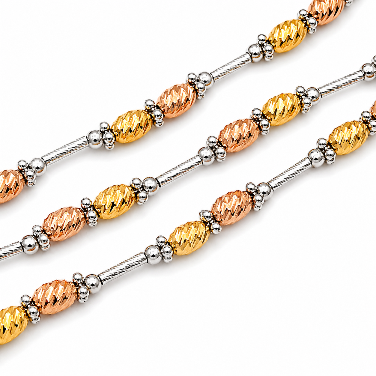 Collana - 18 carati Oro giallo, Oro bianco, Oro rosa - Made in Italy - Handmade