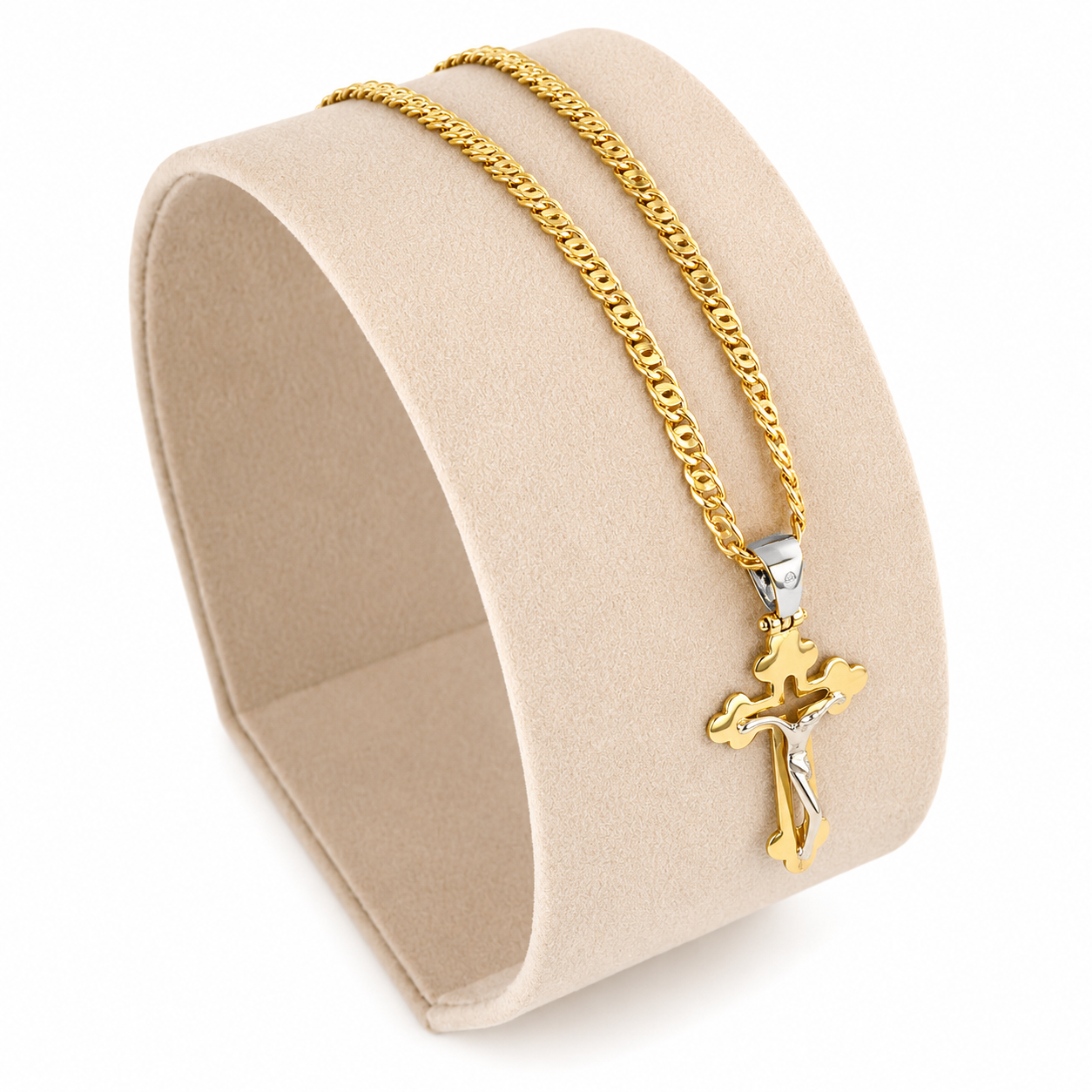 Collana con ciondolo - 18 carati Oro giallo, Oro bianco - Made in Italy - Handmade