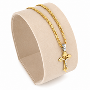 Collana con ciondolo - 18 carati Oro giallo, Oro bianco - Made in Italy - Handmade