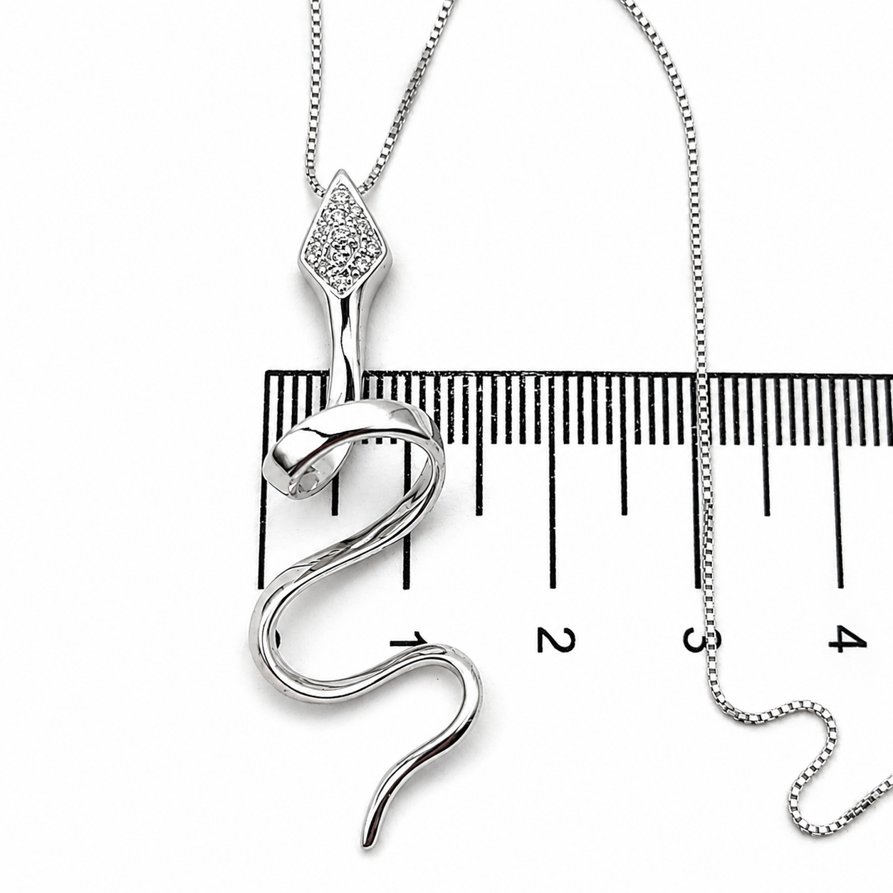 Collana con ciondolo - 18 carati Oro bianco - 0.13ct. tw. Diamante (Naturale) - Made in Italy - Handmade