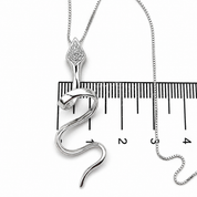 Collana con ciondolo - 18 carati Oro bianco - 0.13ct. tw. Diamante (Naturale) - Made in Italy - Handmade