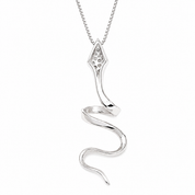 Collana con ciondolo - 18 carati Oro bianco - 0.13ct. tw. Diamante (Naturale) - Made in Italy - Handmade