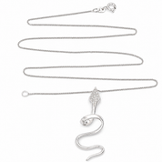 Collana con ciondolo - 18 carati Oro bianco - 0.13ct. tw. Diamante (Naturale) - Made in Italy - Handmade