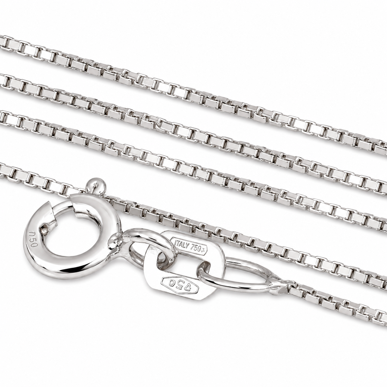 Collana con ciondolo - 18 carati Oro bianco - 0.13ct. tw. Diamante (Naturale) - Made in Italy - Handmade