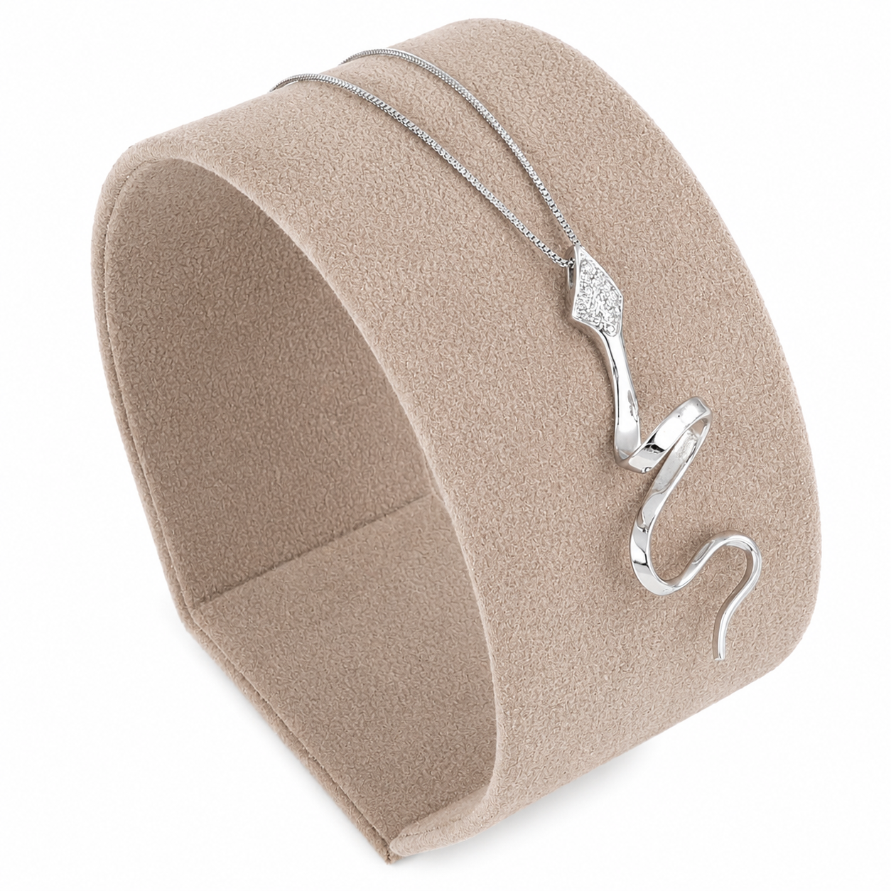 Collana con ciondolo - 18 carati Oro bianco - 0.13ct. tw. Diamante (Naturale) - Made in Italy - Handmade