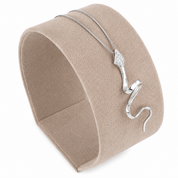 Collana con ciondolo - 18 carati Oro bianco - 0.13ct. tw. Diamante (Naturale) - Made in Italy - Handmade