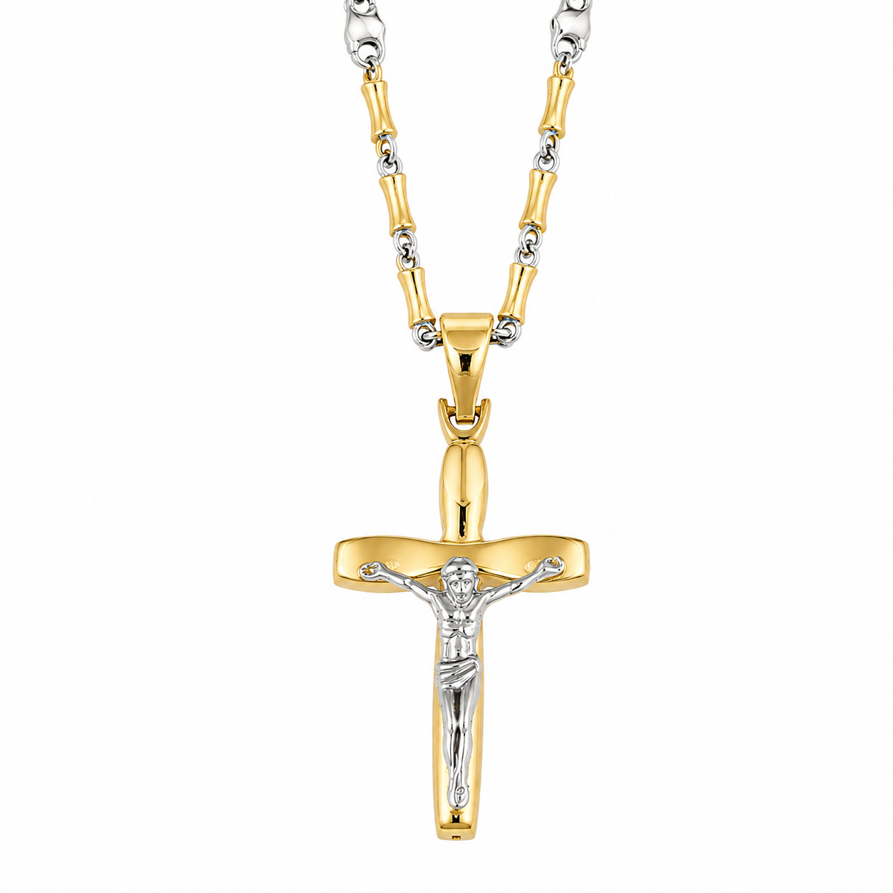 Collana con ciondolo - 18 carati Oro giallo, Oro bianco - Made in Italy - Handmade