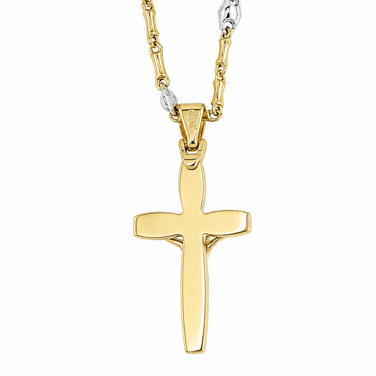 Collana con ciondolo - 18 carati Oro giallo, Oro bianco - Made in Italy - Handmade