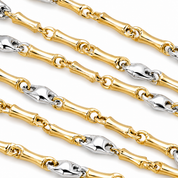 Collana con ciondolo - 18 carati Oro giallo, Oro bianco - Made in Italy - Handmade