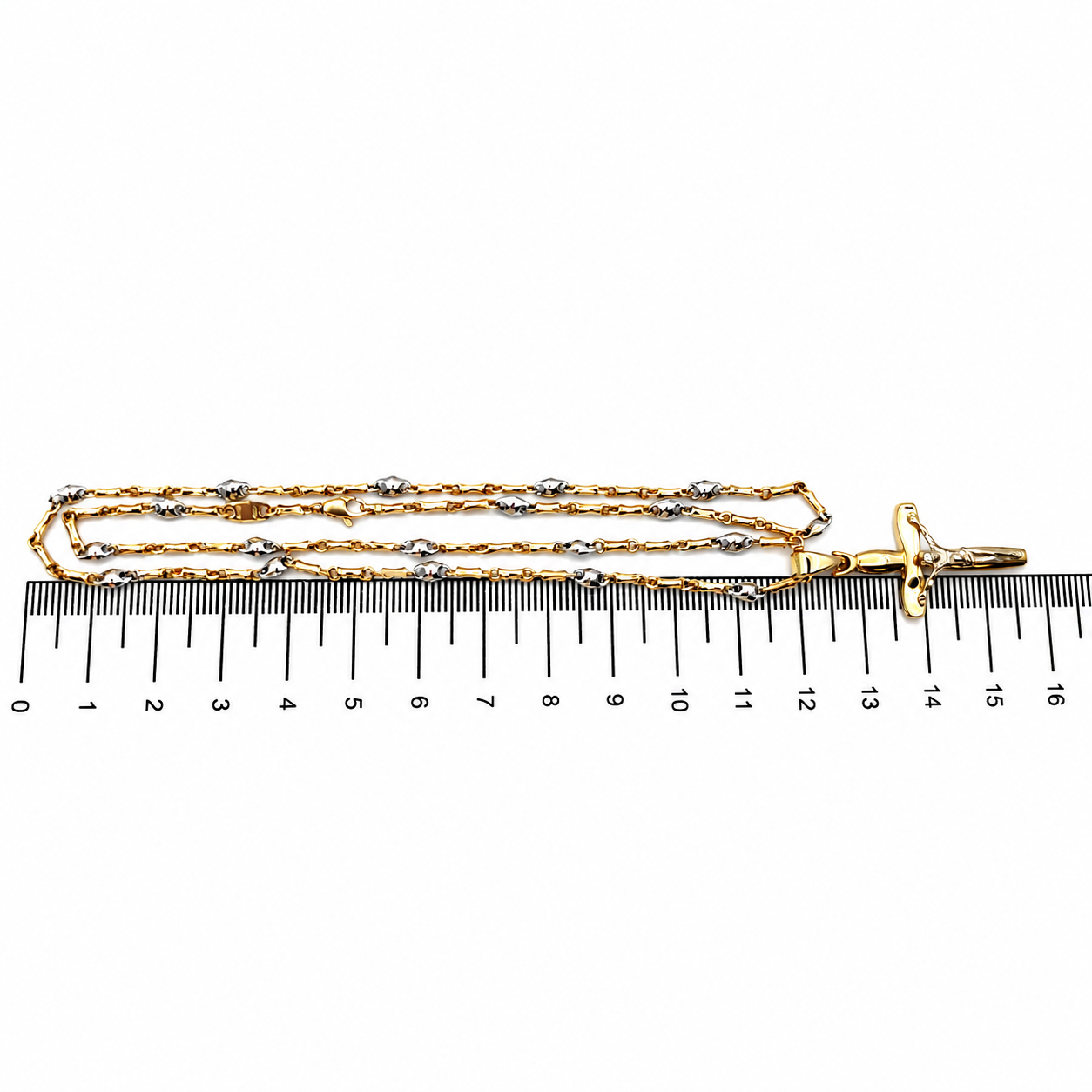 Collana con ciondolo - 18 carati Oro giallo, Oro bianco - Made in Italy - Handmade