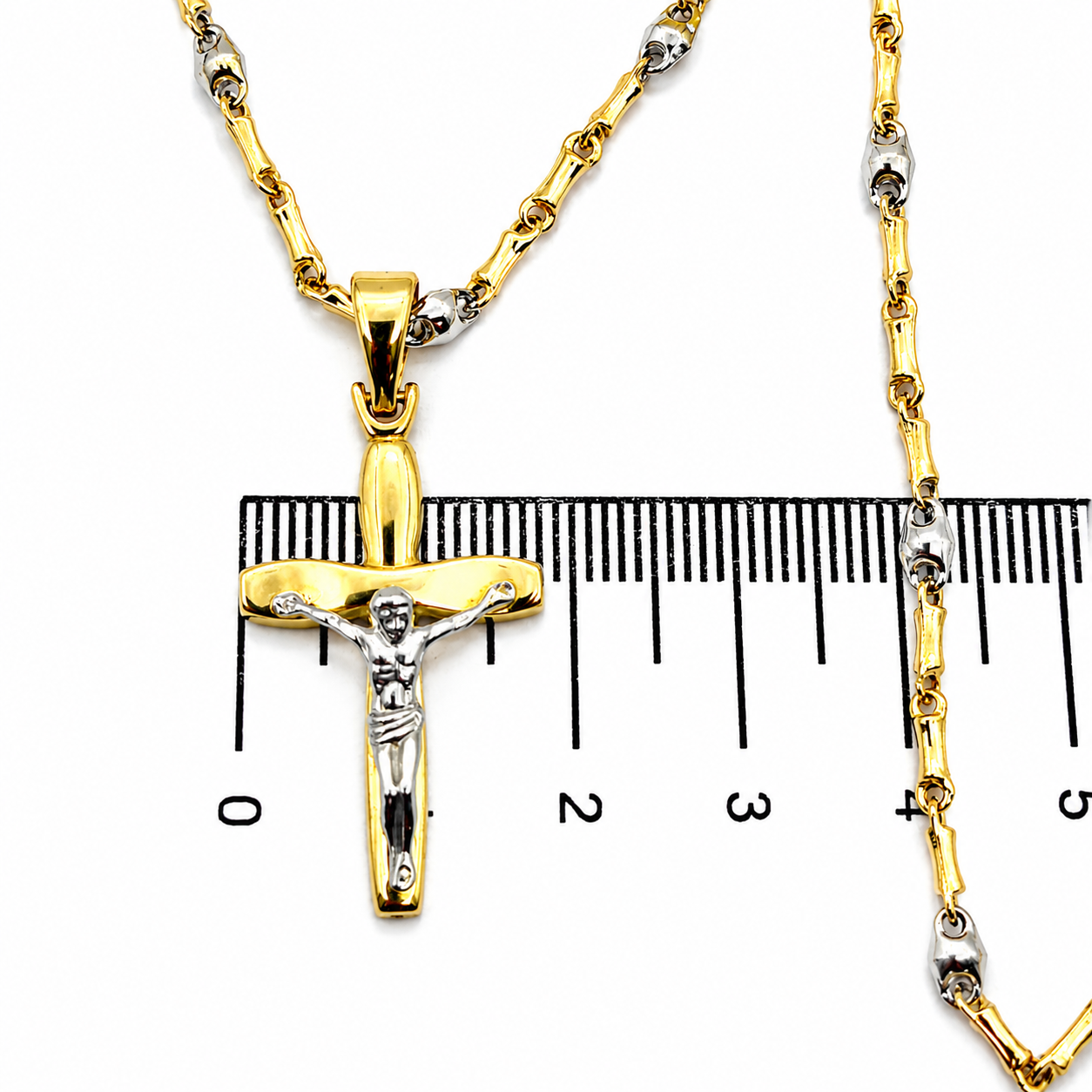 Collana con ciondolo - 18 carati Oro giallo, Oro bianco - Made in Italy - Handmade