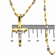 Collana con ciondolo - 18 carati Oro giallo, Oro bianco - Made in Italy - Handmade