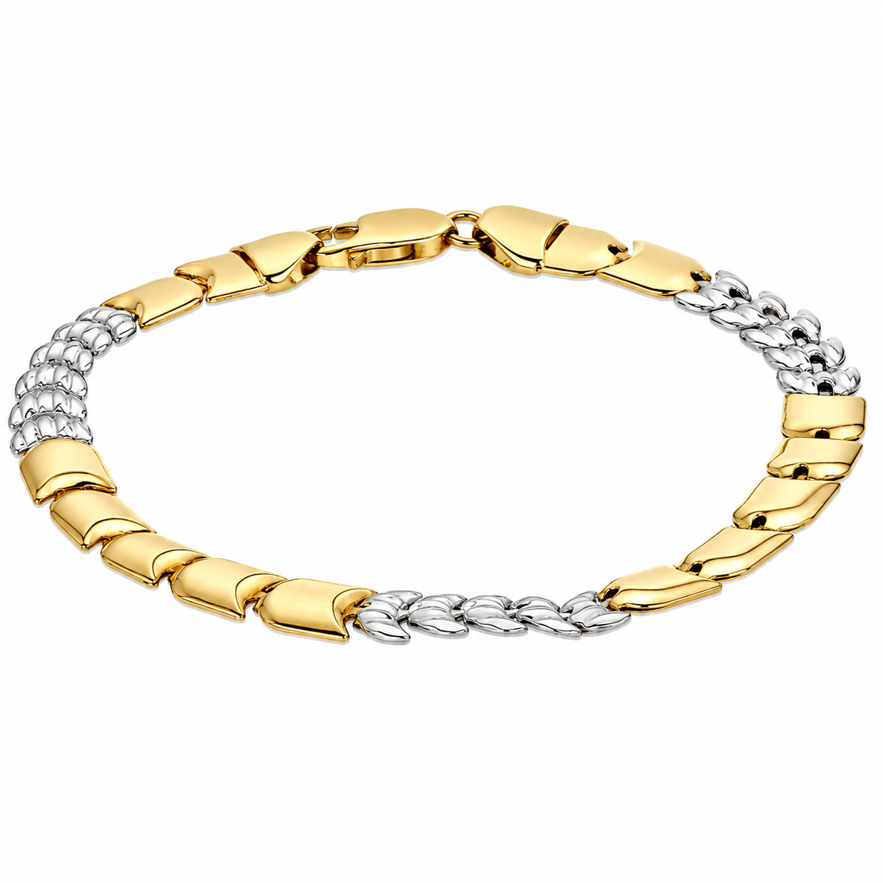 Bracciale - 18 carati Oro giallo, Oro bianco - Made in Italy - Handmade