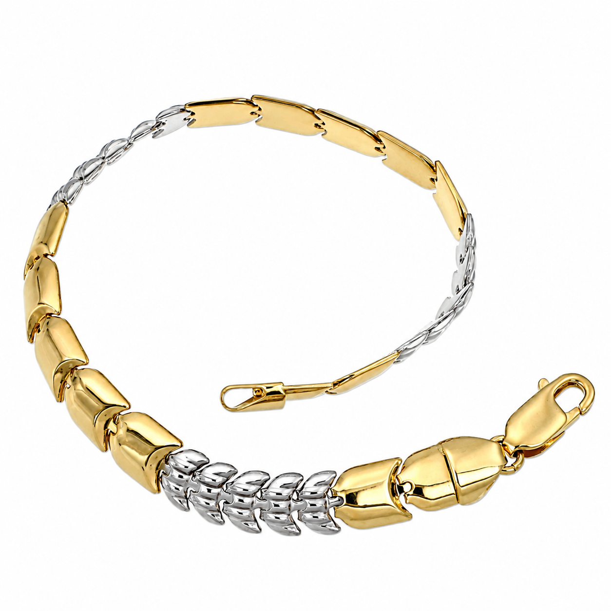 Bracciale - 18 carati Oro giallo, Oro bianco - Made in Italy - Handmade