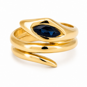 Anello - 18 carati Oro giallo - 0.30ct. tw. Zaffiro - Made in Italy - Handmade