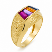 Anello - 18 carati Oro giallo - Made in Italy - Handmade
