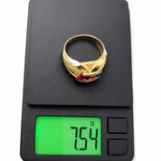 Anello - 18 carati Oro giallo - Made in Italy - Handmade