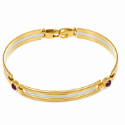 Bracciale - 18 carati Oro giallo, Oro bianco - Made inItaly - Handmade