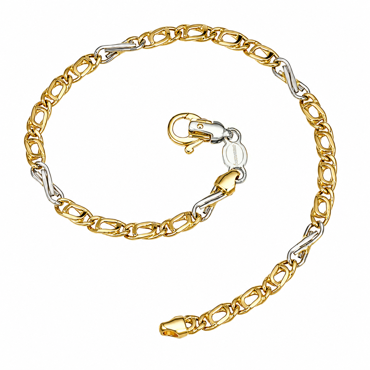 Bracciale - 18 carati Oro giallo, Oro bianco - Made inItaly - Handmade