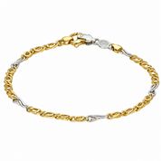 Bracciale - 18 carati Oro giallo, Oro bianco - Made inItaly - Handmade