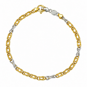 Bracciale - 18 carati Oro giallo, Oro bianco - Made inItaly - Handmade