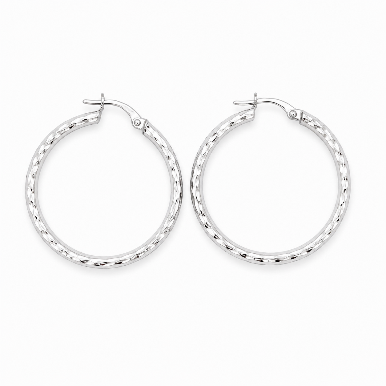Orecchini - 18 carati Oro bianco - Made in Italy - Handmade