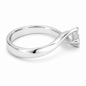 Anello - 18 carati Oro bianco - 0.40ct. tw. Diamante (Naturale) - Made in Italy -Handmade
