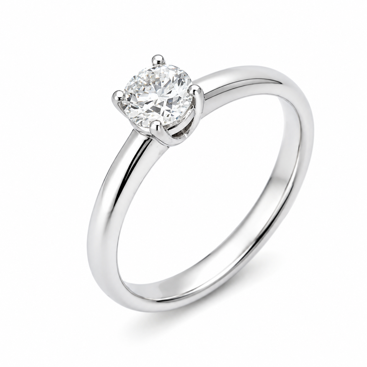 Anello - 18 carati Oro bianco - 0.47ct. tw. Diamante (Naturale) - Made in Italy -Handmade
