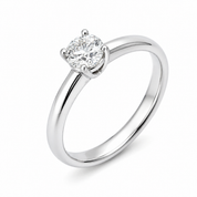 Anello - 18 carati Oro bianco - 0.47ct. tw. Diamante (Naturale) - Made in Italy -Handmade