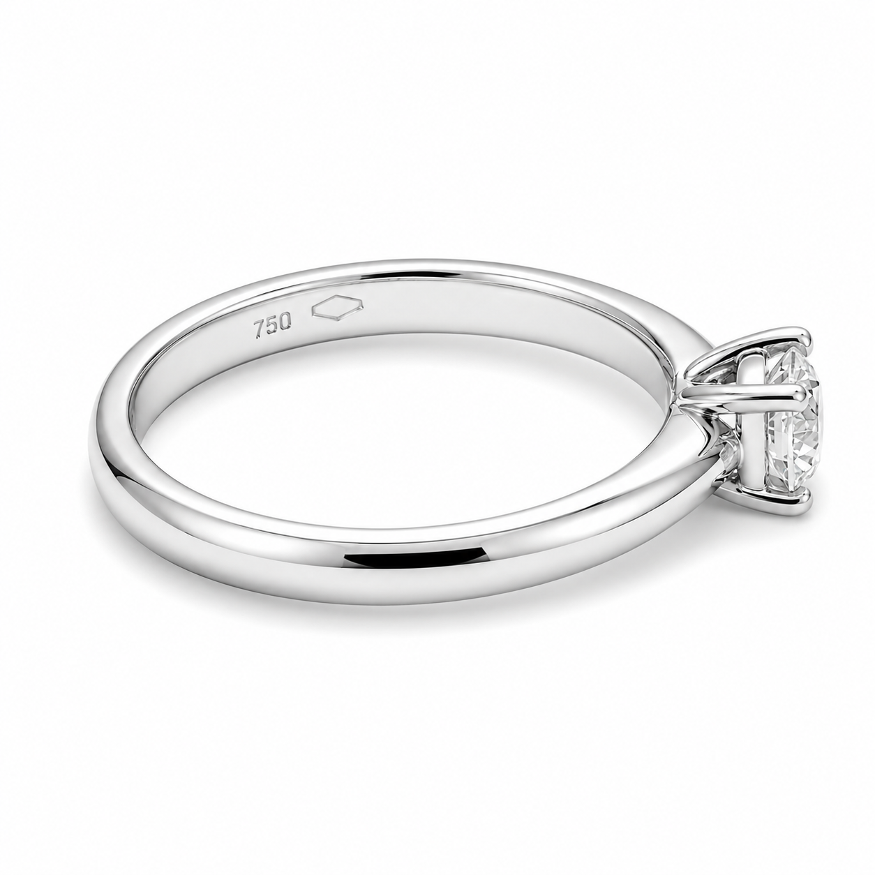 Anello - 18 carati Oro bianco - 0.47ct. tw. Diamante (Naturale) - Made in Italy -Handmade