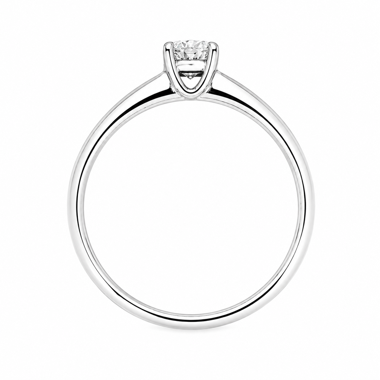 Anello - 18 carati Oro bianco - 0.47ct. tw. Diamante (Naturale) - Made in Italy -Handmade