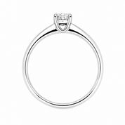 Anello - 18 carati Oro bianco - 0.47ct. tw. Diamante (Naturale) - Made in Italy -Handmade