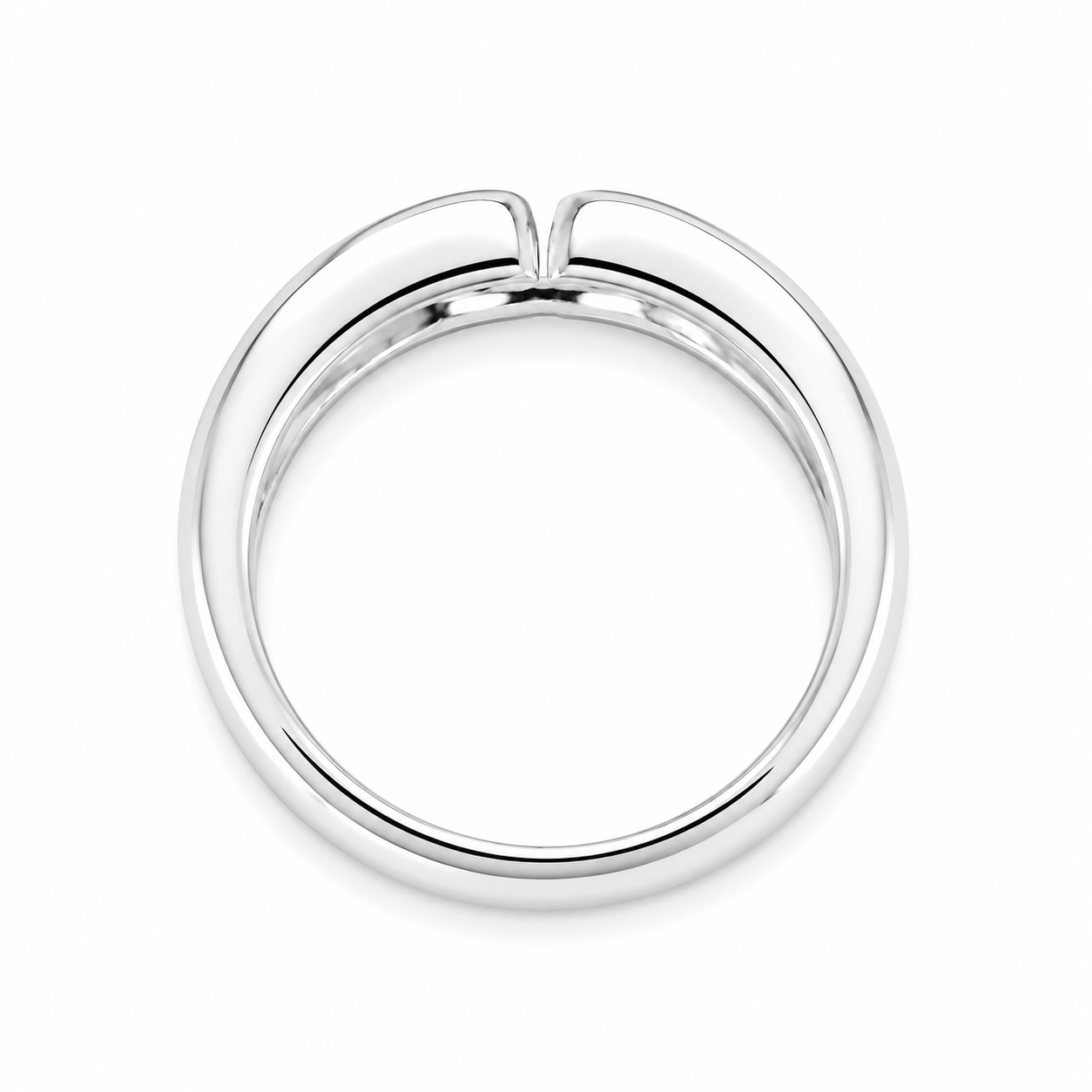 Anello - 18 carati Oro bianco - 0.10ct. tw. Diamante (Naturale) - Made in Italy -Handmade