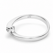 Anello - 18 carati Oro bianco - 0.08ct. tw. Diamante (Naturale) - Made in Italy -Handmade